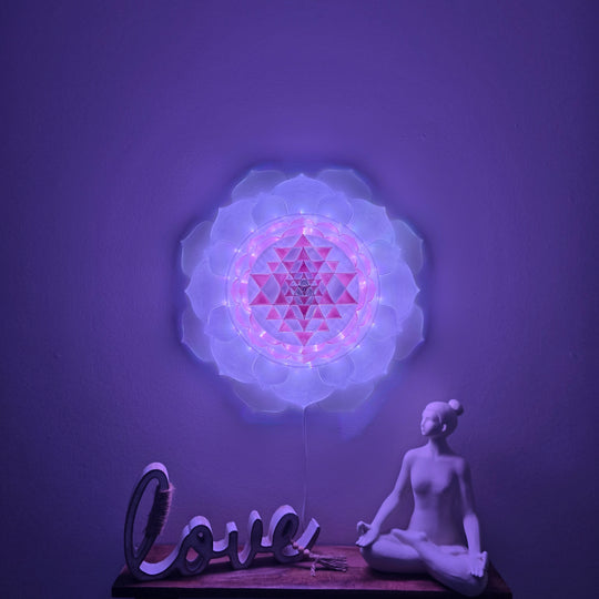 Sri Yantra Harmony Light Sculpture (17.3-in/44-cm)