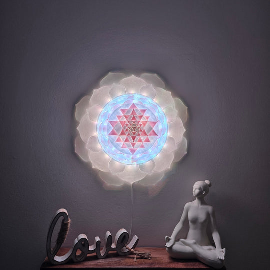 Sri Yantra Harmony Light Sculpture (17.3-in/44-cm)