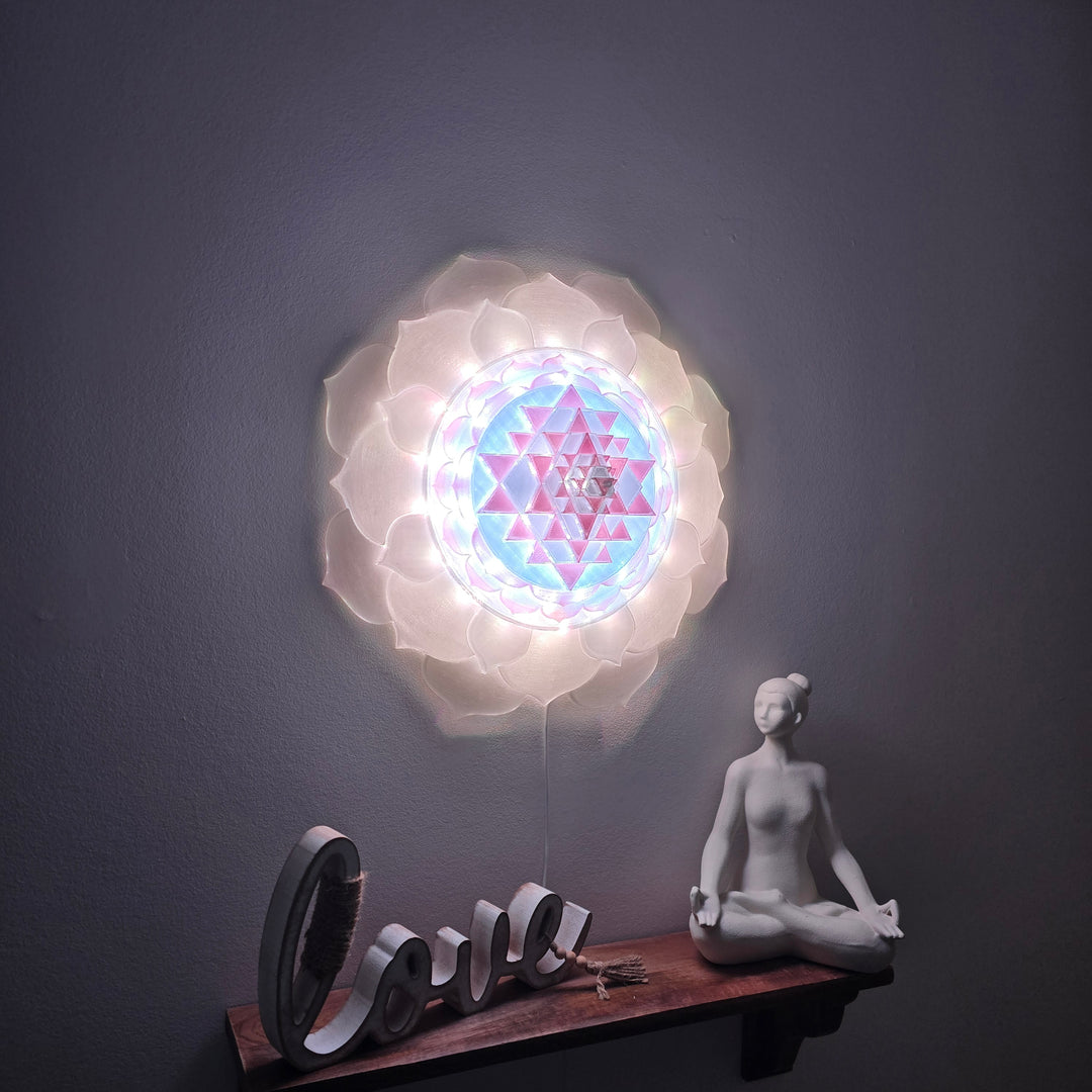 Sri Yantra Harmony Light Sculpture (17.3-in/44-cm)