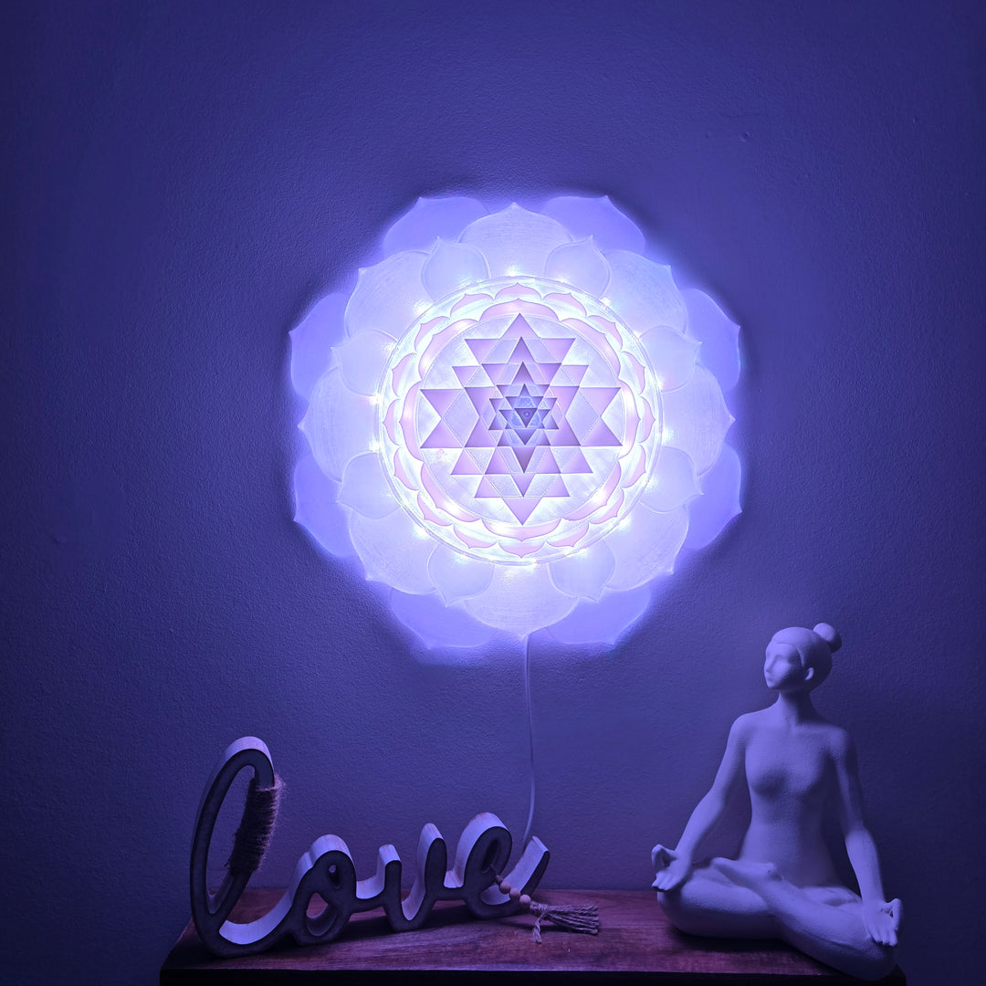 Sri Yantra Harmony Light Sculpture (17.3-in/44-cm)