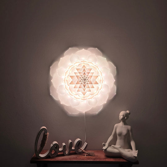 Sri Yantra Harmony Light Sculpture (17.3-in/44-cm)