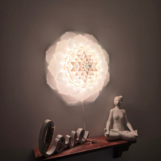 Sri Yantra Harmony Light Sculpture (17.3-in/44-cm)