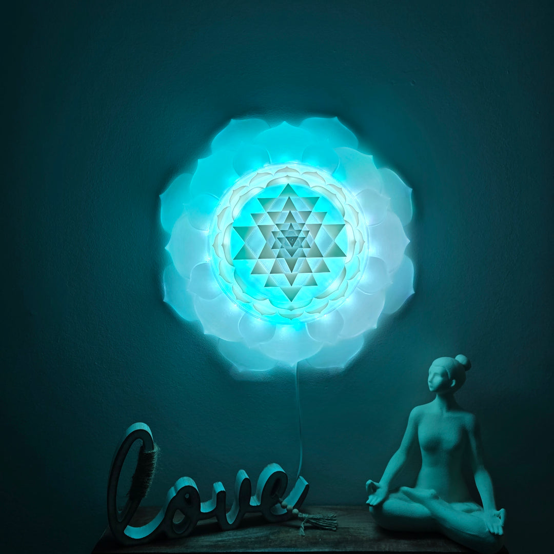 Sri Yantra Harmony Light Sculpture (17.3-in/44-cm)