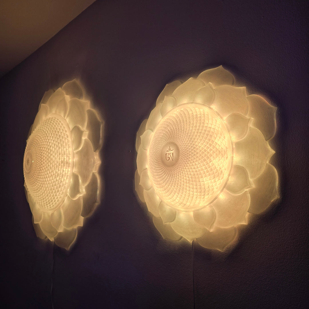 1000 Petal Crown Chakra Harmony Light Sculpture (17-in/44-cm)