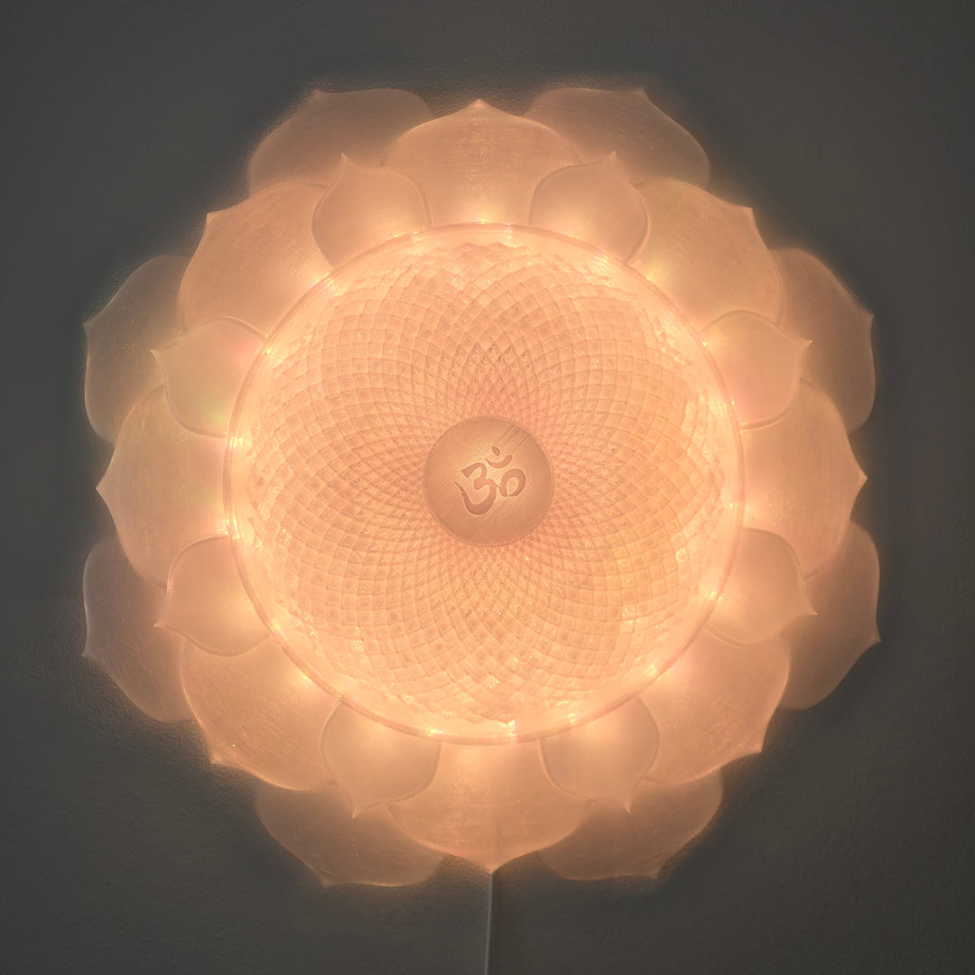 1000 Petal Crown Chakra Harmony Light Sculpture (17-in/44-cm)