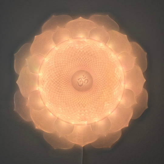 1000 Petal Crown Chakra Harmony Light Sculpture (17-in/44-cm)