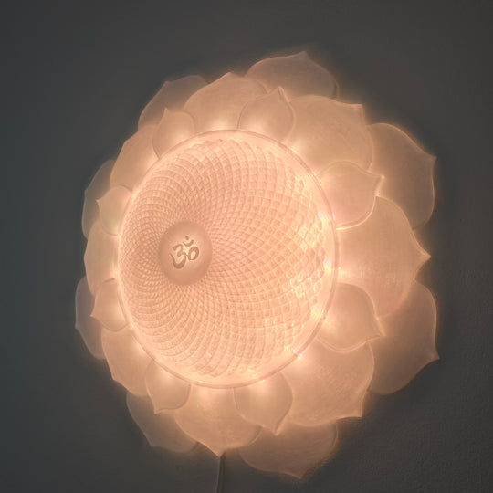 1000 Petal Crown Chakra Harmony Light Sculpture (17-in/44-cm)