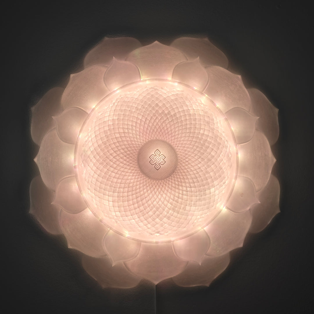 1000 Petal Crown Chakra Harmony Light Sculpture (17-in/44-cm)