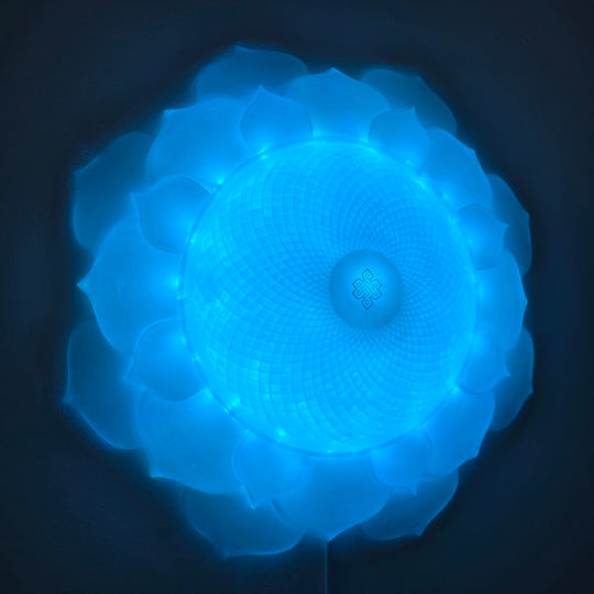 1000 Petal Crown Chakra Harmony Light Sculpture (17-in/44-cm)