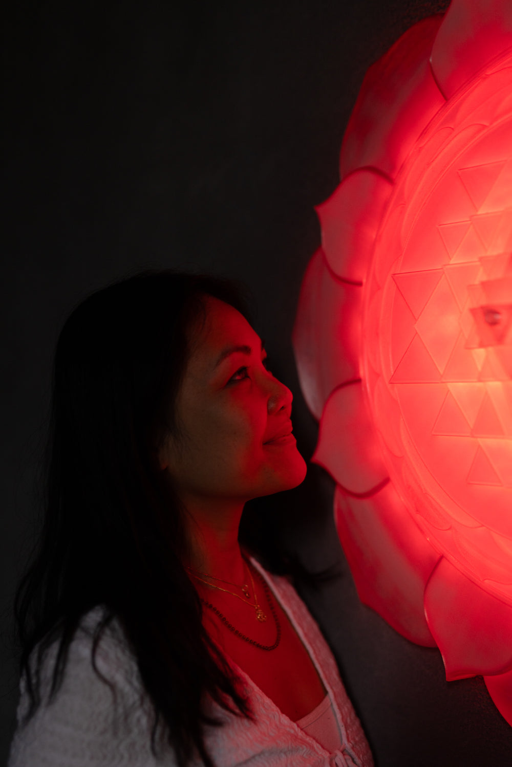 Sri Yantra Aura Light Sculpture (34 in/87 cm)
