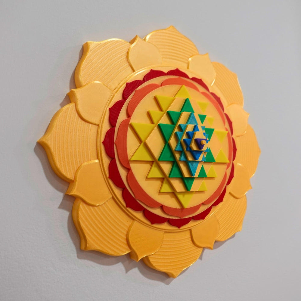 Golden Rainbow 3D Sri Yantra