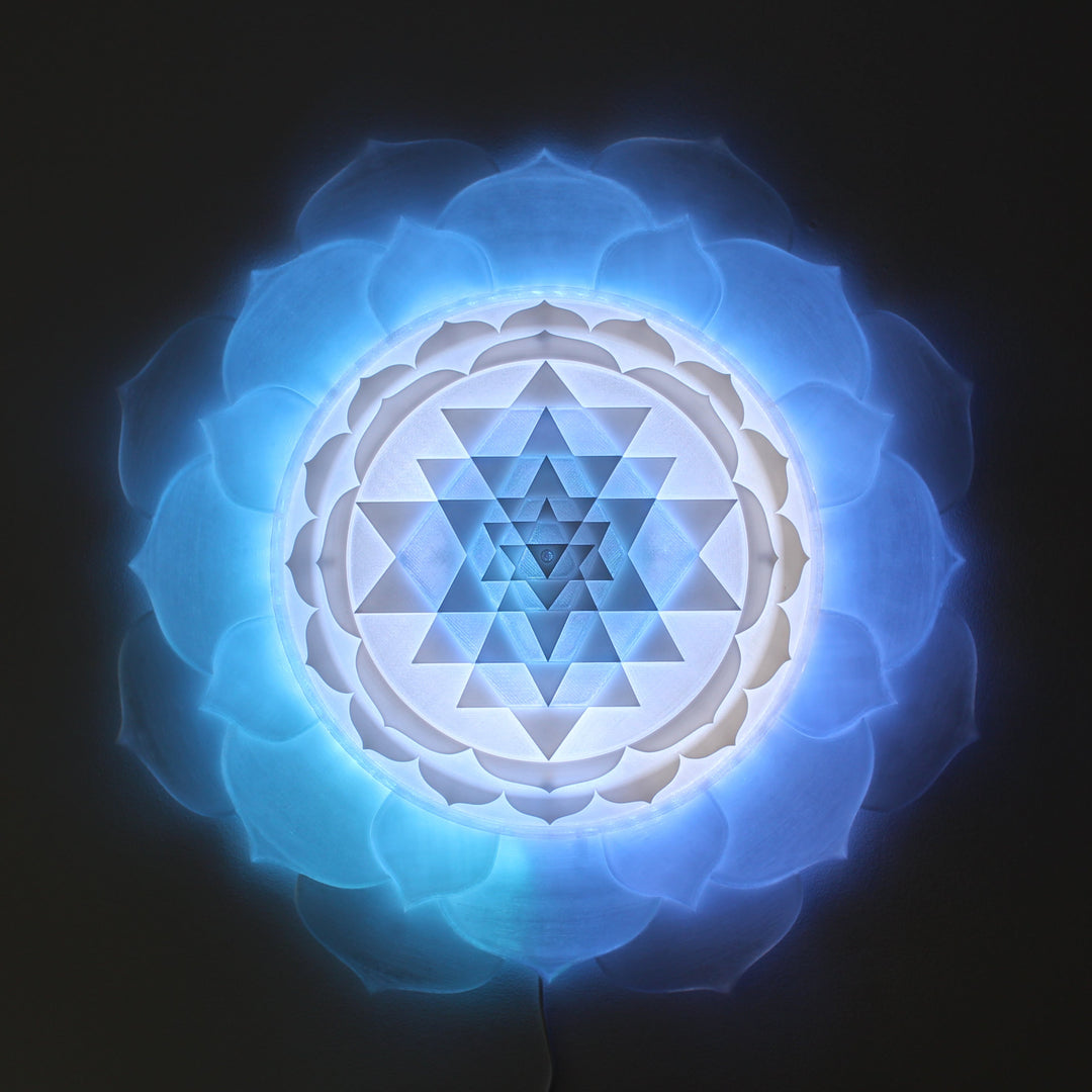 Sri Yantra Radiant Presence Light Sculpture (28-in/71-cm)