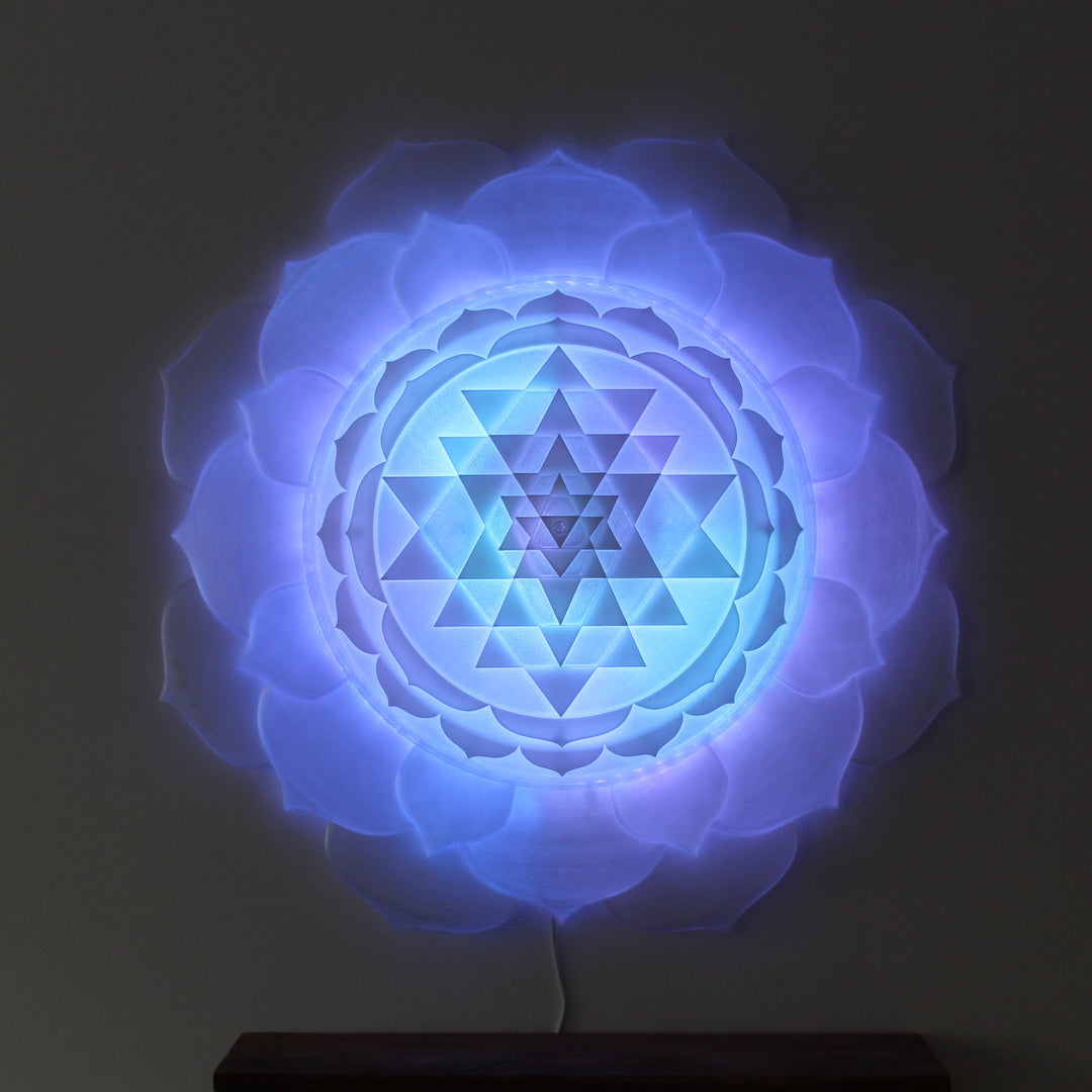 Sri Yantra Radiant Presence Light Sculpture (28-in/71-cm)