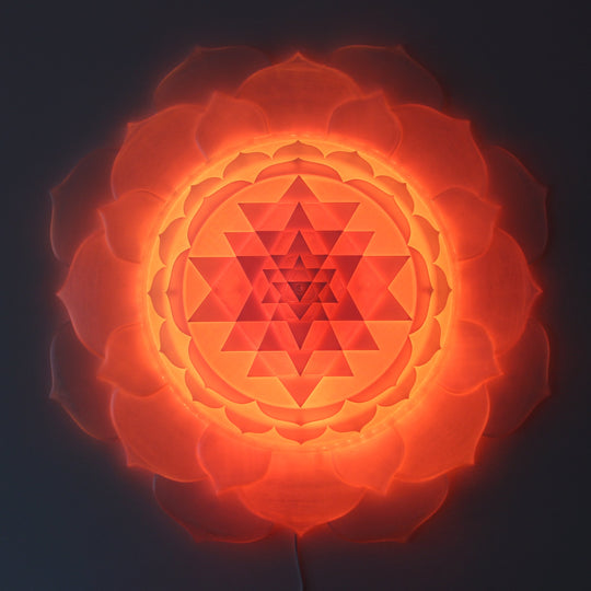 Sri Yantra Radiant Presence Light Sculpture (28-in/71-cm)