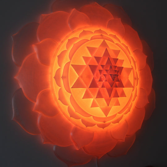 Sri Yantra Radiant Presence Light Sculpture (28-in/71-cm)
