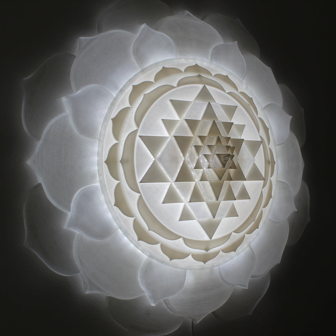 Sri Yantra Radiant Presence Light Sculpture (28-in/71-cm)