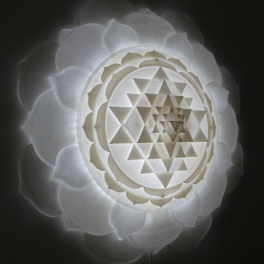Sri Yantra Radiant Presence Light Sculpture (28-in/71-cm)