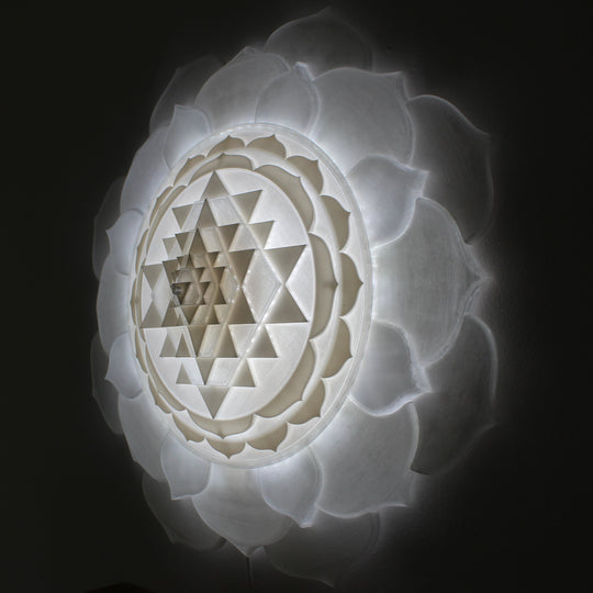 Sri Yantra Radiant Presence Light Sculpture (28-in/71-cm)