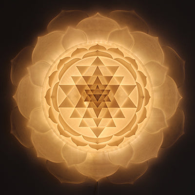 Sri Yantra Radiant Presence Light Sculpture (28-in/71-cm)