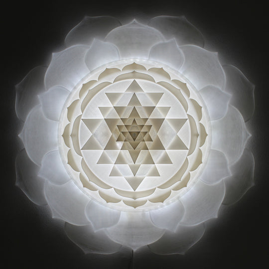 Sri Yantra Radiant Presence Light Sculpture (28-in/71-cm)