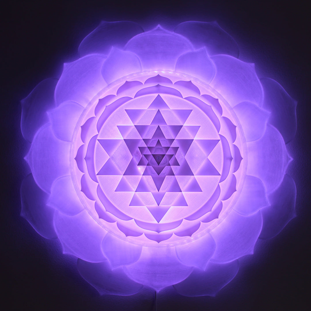 Sri Yantra Radiant Presence Light Sculpture (28-in/71-cm)