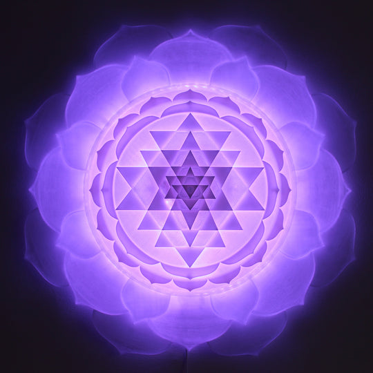 Sri Yantra Radiant Presence Light Sculpture (28-in/71-cm)
