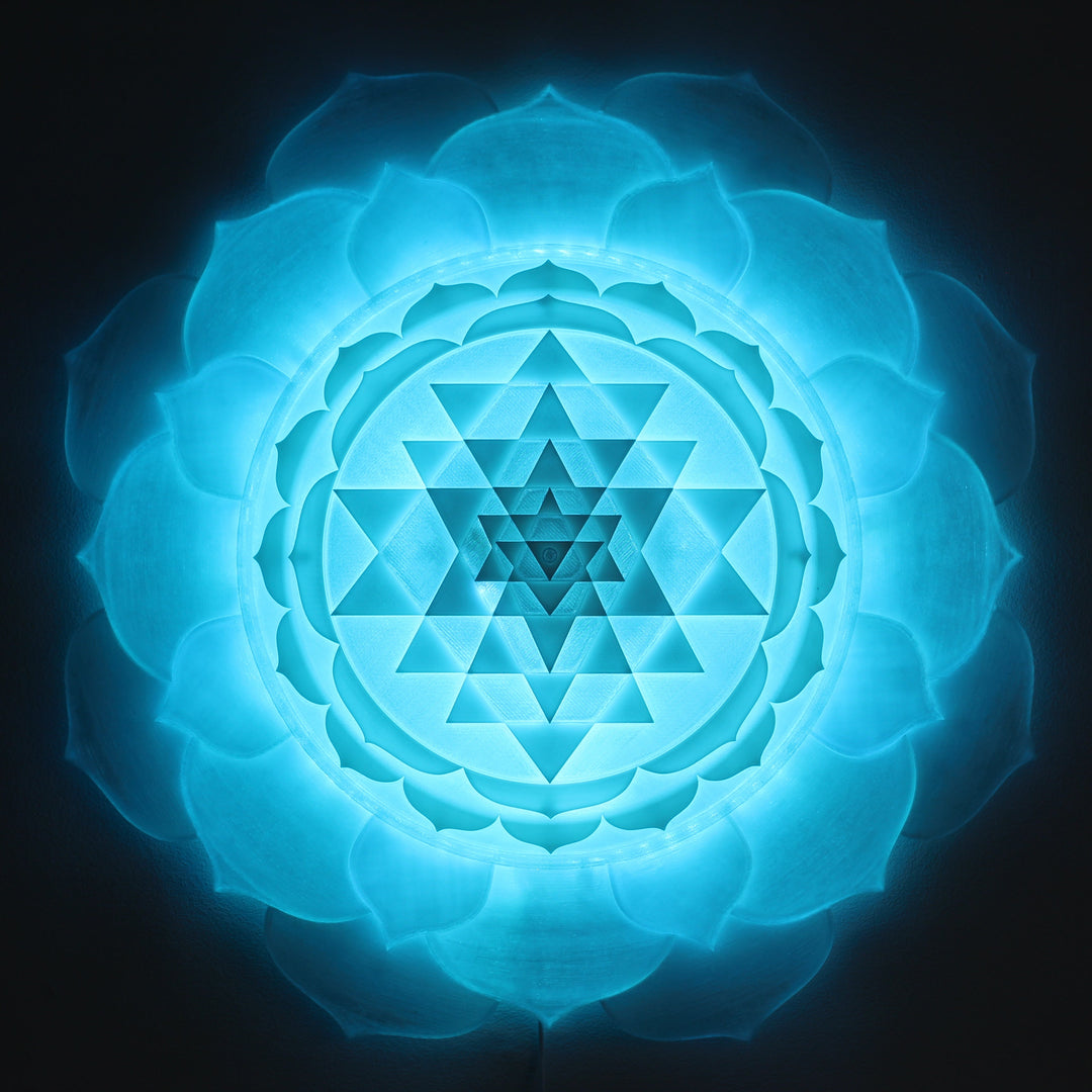 Sri Yantra Radiant Presence Light Sculpture (28-in/71-cm)