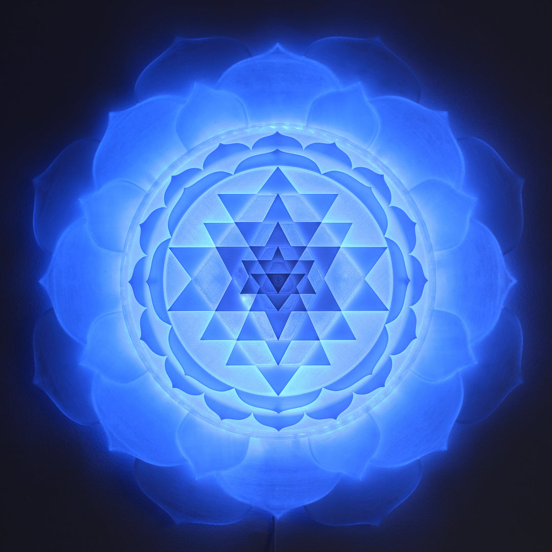 Sri Yantra Radiant Presence Light Sculpture (28-in/71-cm)