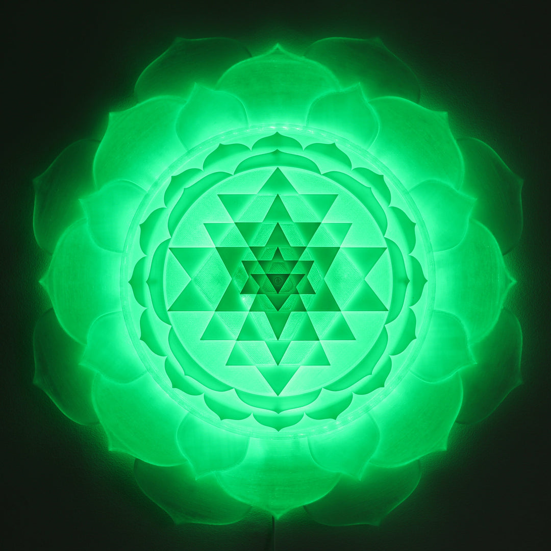Sri Yantra Radiant Presence Light Sculpture (28-in/71-cm)