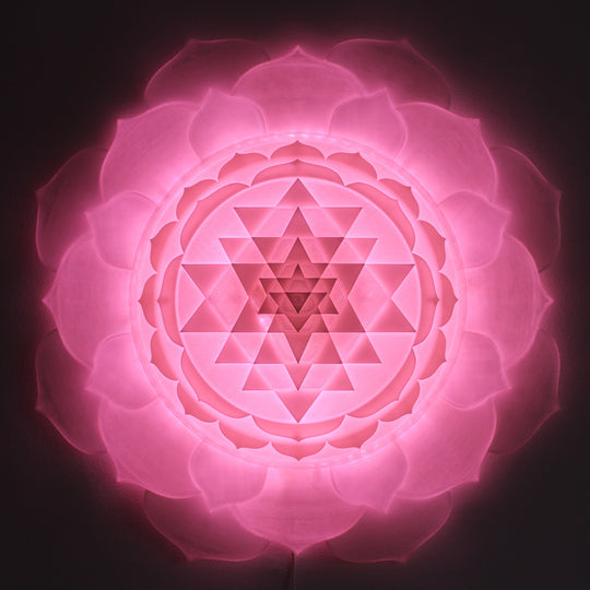 Sri Yantra Radiant Presence Light Sculpture (28-in/71-cm)