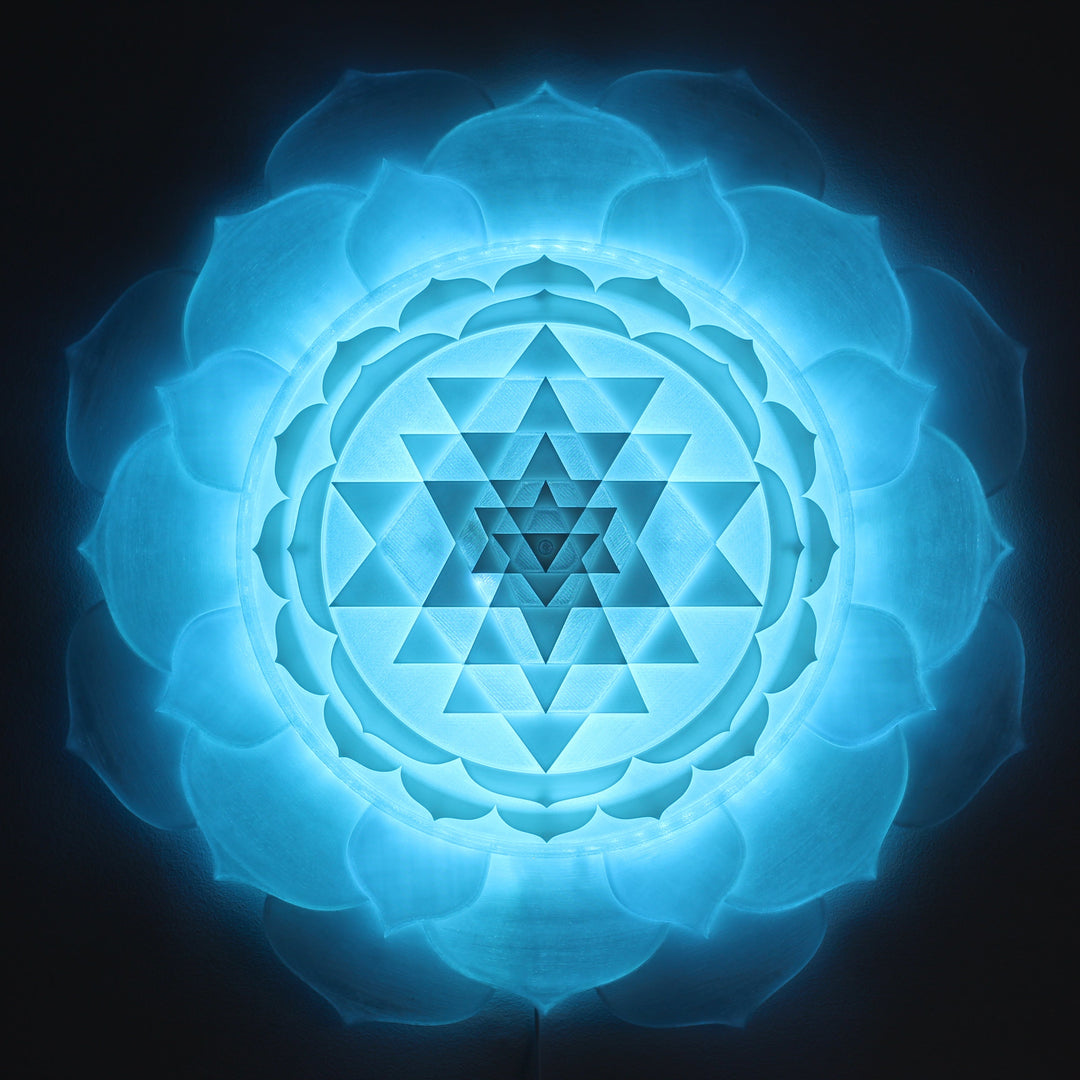 Sri Yantra Radiant Presence Light Sculpture (28-in/71-cm)