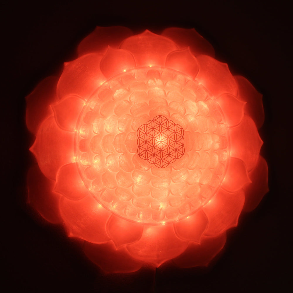 Flower of Life Dattatreya Harmony Light Sculpture (17-in/44-cm)