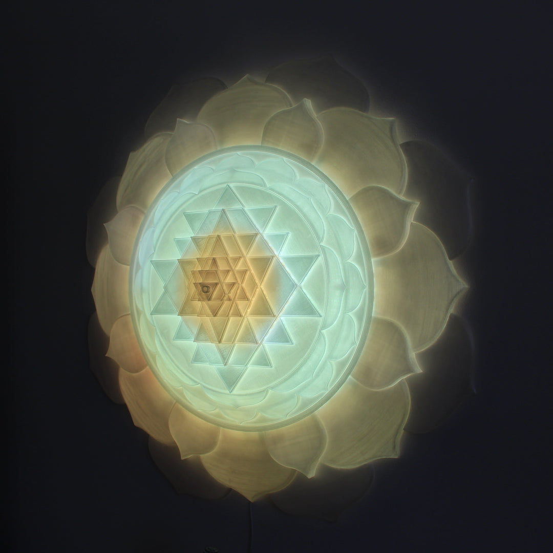 Sri Yantra Aura Light Sculpture (34 in/87 cm)