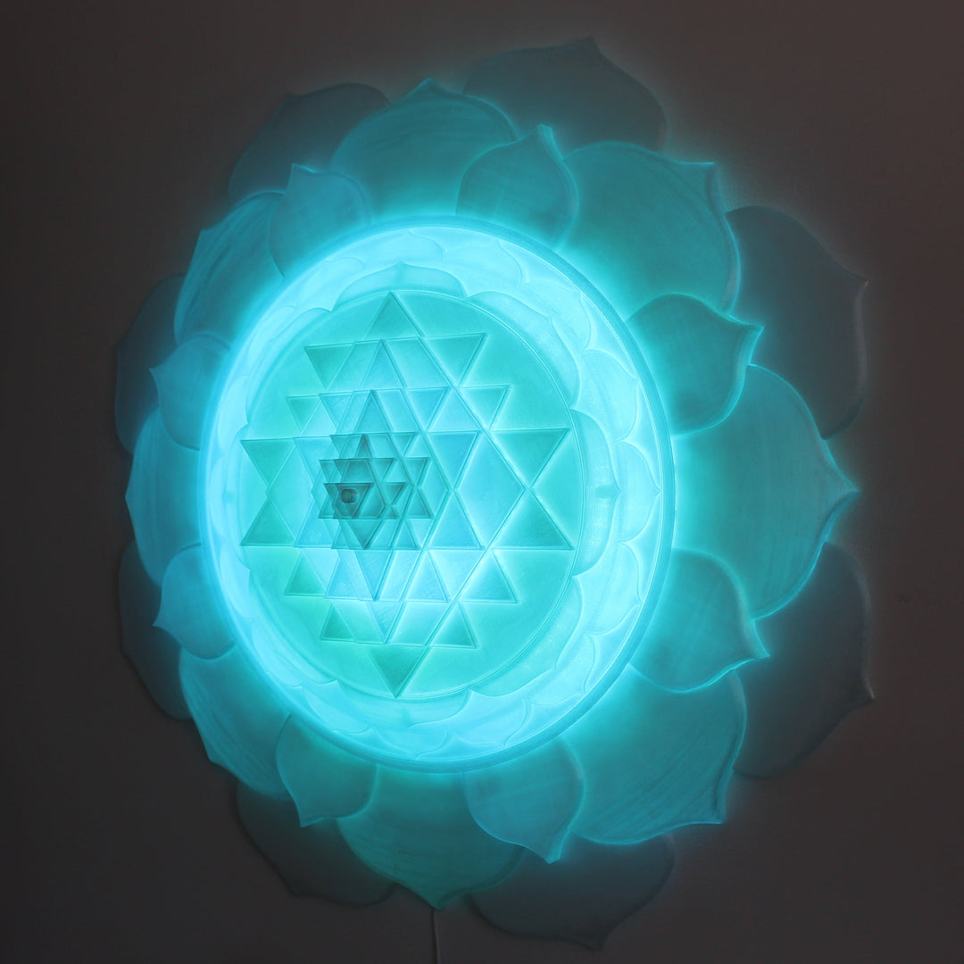 Sri Yantra Aura Light Sculpture (34 in/87 cm)