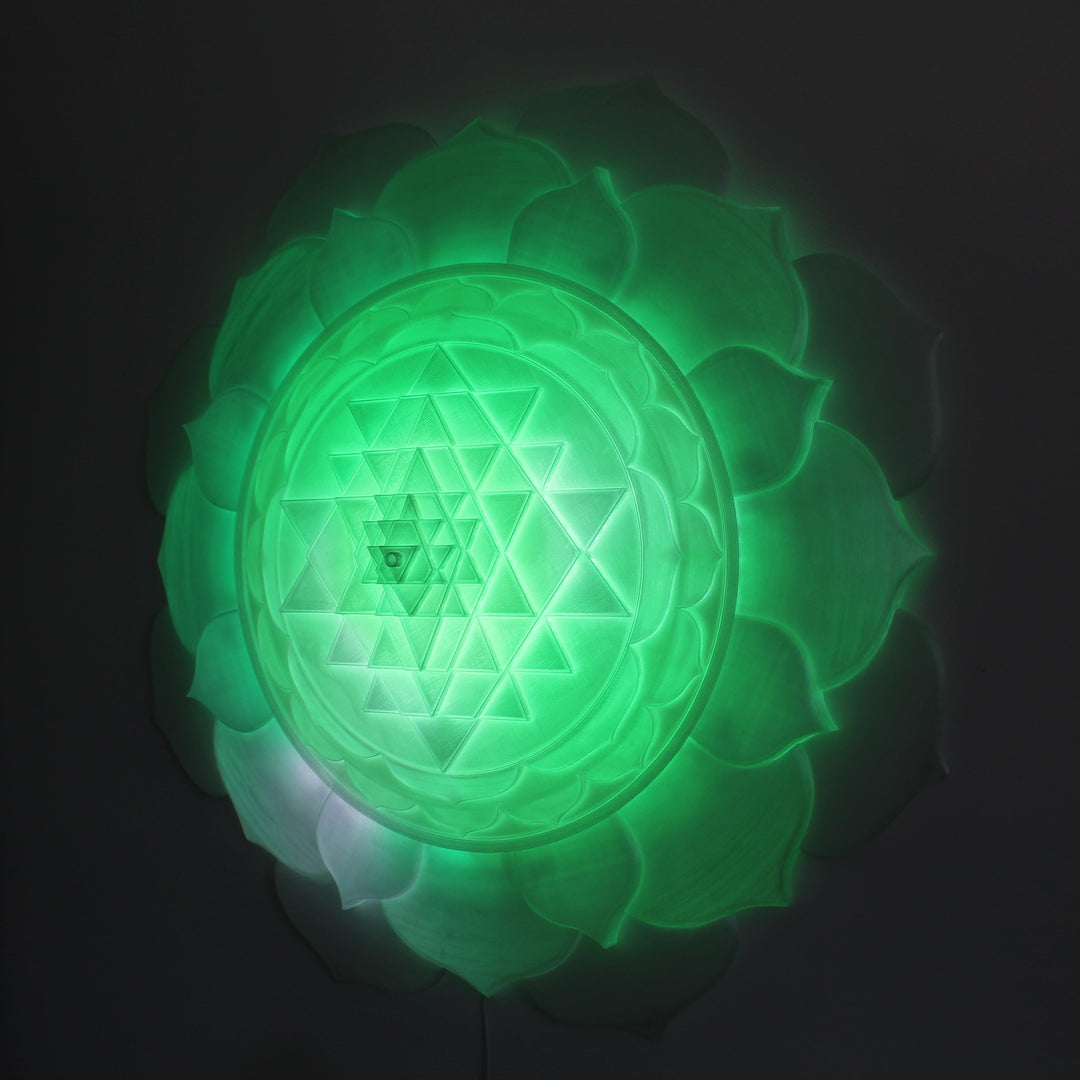 Sri Yantra Aura Light Sculpture (34 in/87 cm)