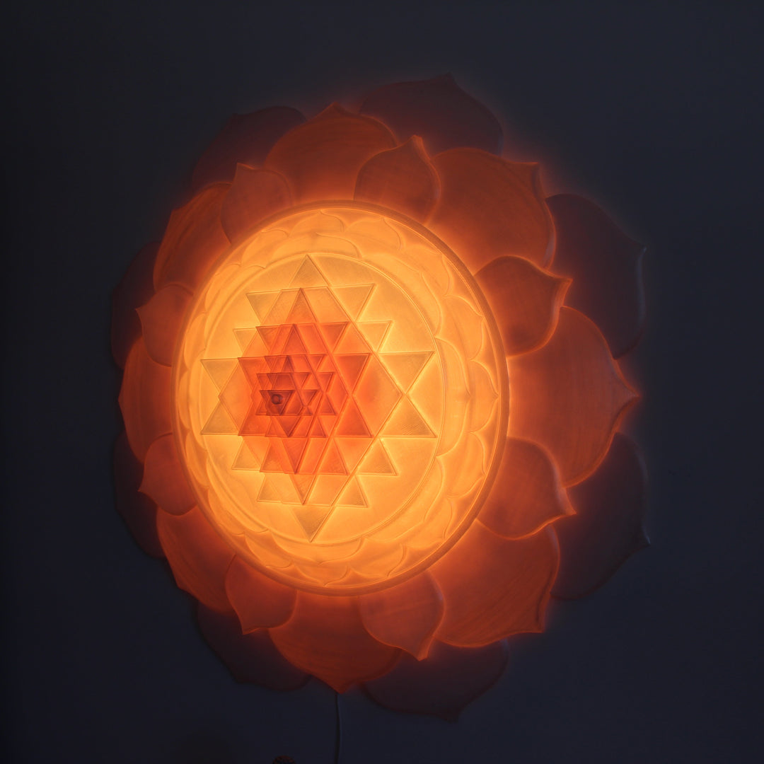 Sri Yantra Aura Light Sculpture (34 in/87 cm)