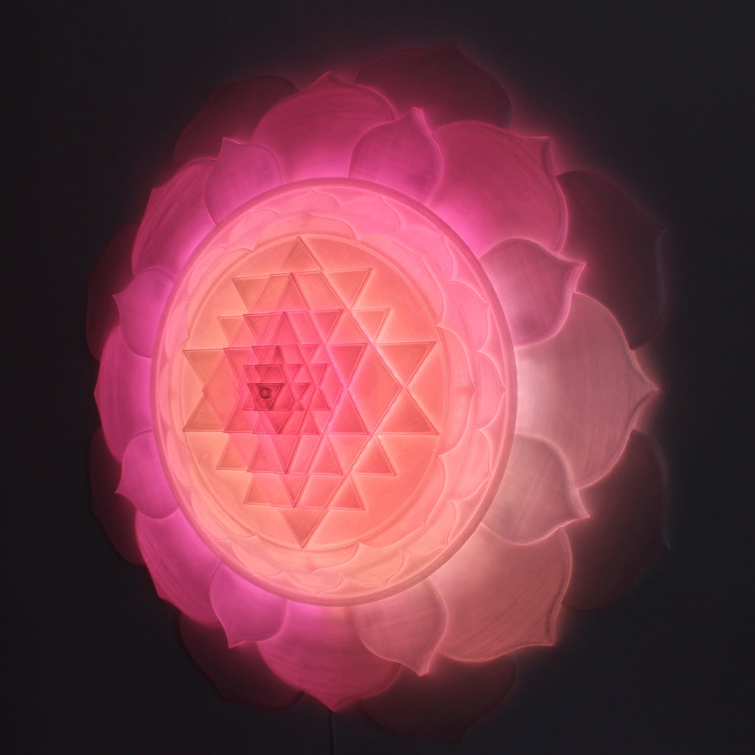 Sri Yantra Aura Light Sculpture (34 in/87 cm)