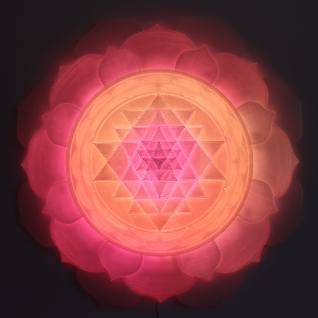 Sri Yantra Aura Light Sculpture (34 in/87 cm)