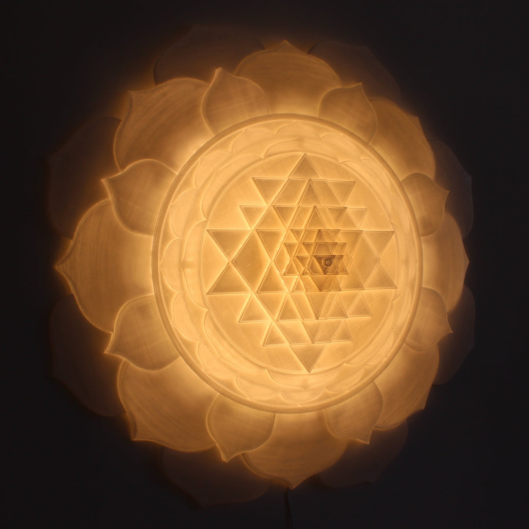 Sri Yantra Aura Light Sculpture (34 in/87 cm)