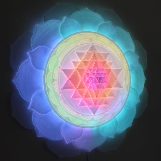 Sri Yantra Aura Light Sculpture (34 in/87 cm)