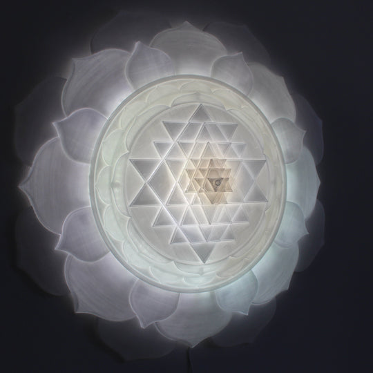 Sri Yantra Aura Light Sculpture (34 in/87 cm)